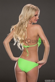 Neon grøn frynse monokini